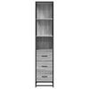 vidaXL Armoire de salle de bain sonoma gris 35x37,5x166 cm