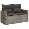 vidaXL Salon de jardin avec coussins 10 pcs gris r&eacute;sine tress&eacute;e