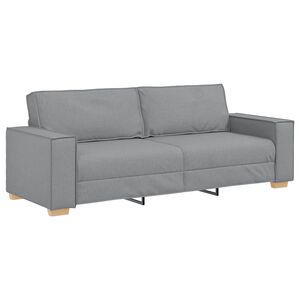 vidaXL Canap&eacute; 3 places Gris clair 180 cm Tissu