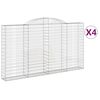 vidaXL Paniers &agrave; gabions arqu&eacute;s 4 pcs 300x30x160/180 cm fer galvanis&eacute;