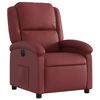 vidaXL Fauteuil inclinable électrique Rouge bordeaux Similicuir