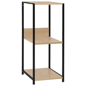 vidaXL &Eacute;tag&egrave;re &agrave; livres droite petite Noir et ch&ecirc;ne 33,5x39,6x79,7 cm