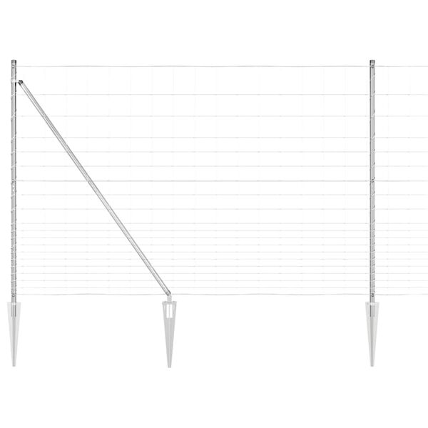 vidaXL Poteau de cl&ocirc;ture. Galvanis&eacute; 25 x 1,6 m Acier