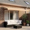 vidaXL Tissu de remplacement pour auvent jaune et blanc 600x300 cm