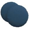 vidaXL Coussins de si&egrave;ge 2 pc Tissu Bleu &Oslash;60 x 21 cm
