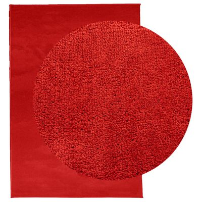 vidaXL Tapis OVIEDO à poils courts rouge 140x200 cm