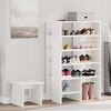 vidaXL Cabinet &agrave; chaussures avec &eacute;tag&egrave;re 2 pcs Blanc Bois d'ing&eacute;nierie