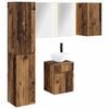 vidaXL Ensemble d'armoire de salle de bain 5 pc Bois ancien
