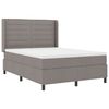 vidaXL Lit &agrave; ressorts avec matelas Taupe 140 x 190 cm tissu