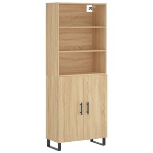 vidaXL Buffet haut Ch&ecirc;ne sonoma 69,5x34x180 cm Bois d'ing&eacute;nierie