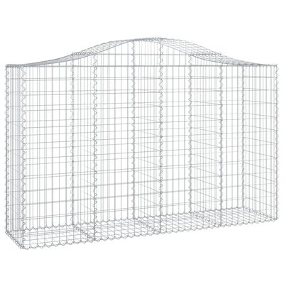 vidaXL Paniers à gabions arqués 4 pcs 200x50x120/140 cm Fer galvanisé