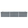 vidaXL Lit sur&eacute;lev&eacute; de jardin Acier galvanis&eacute; 240x80x45 cm Gris