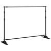 vidaXL Support de toile de fond noir 305x243 cm acier