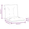 vidaXL Coussins de chaise &agrave; dossier bas lot de 2 cr&egrave;me m&eacute;lang&eacute; tissu