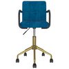 vidaXL Chaises pivotantes &agrave; manger lot de 2 bleu velours