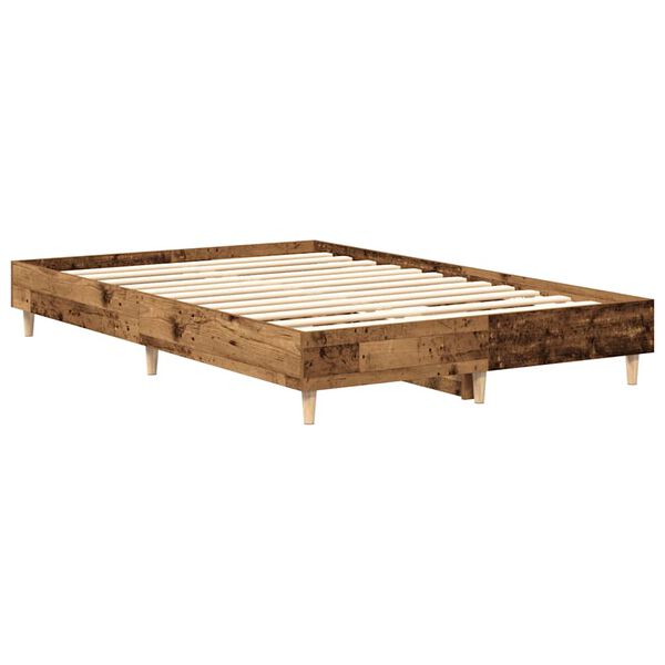 vidaXL Cadre de lit sans matelas vieux bois 120x200 cm bois ing&eacute;nierie