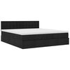 VidaXL Cadre de lit ottoman avec matelas noir 180x200 cm tissu