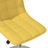 vidaXL Chaises pivotantes &agrave; manger lot de 2 jaune moutarde tissu