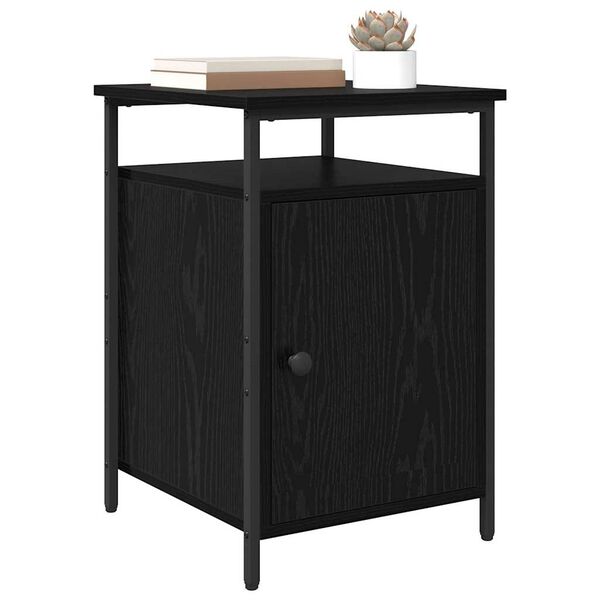 vidaXL Cabinet de chevet 2 pcs Ch&ecirc;ne noir 40 x 42 x 60cm