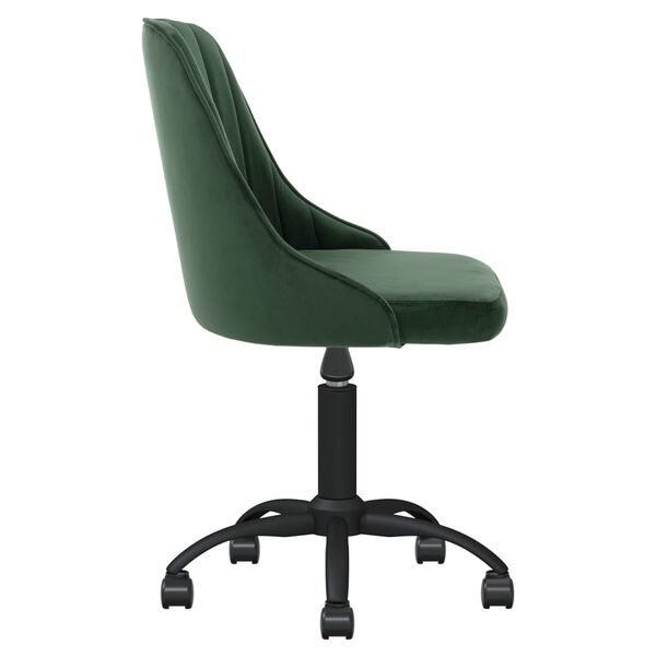 vidaXL Chaises pivotantes &agrave; manger lot de 4 vert fonc&eacute; velours