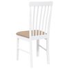 vidaXL Chaises à manger coussins 2 pcs blanc bois massif caoutchouc