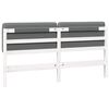 vidaXL T&ecirc;te de lit capitonn&eacute;e Blanc et gris clair 180 cm Pin massif