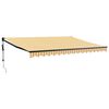 vidaXL Auvent r&eacute;tractable automatique jaune et blanc 4,5x3 m