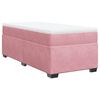 vidaXL Sommier &agrave; lattes de lit avec matelas Rose 90x190 cm Velours