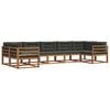 vidaXL Ensemble de canap&eacute;s d'ext&eacute;rieur 7 pc Naturel et Anthracite