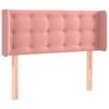 vidaXL T&ecirc;te de lit avec oreilles Rose 103x16x78/88 cm Velours