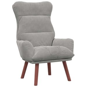 vidaXL fauteuil Gris clair 69 x 74 x 93 cm Velours