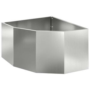 vidaXL Jardini&egrave;re d'Angle Argent&eacute; 60 x 60 x 35 cm Acier galvanis&eacute;
