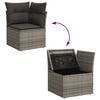 vidaXL Salon de jardin avec coussins 3 pcs gris r&eacute;sine tress&eacute;e