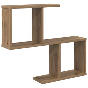 vidaXL &Eacute;tag&egrave;re Murale Ch&ecirc;ne artisanal 60 x 12 x 50,5 cm