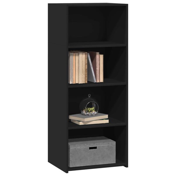 vidaXL Buffet haut noir 50x41x124 cm bois d'ing&eacute;nierie