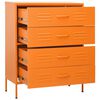 vidaXL Commode Orange 80x35x101,5 cm Acier