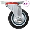 vidaXL 24 pcs Roulettes pivotantes 75 mm
