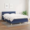 vidaXL Sommier &agrave; lattes de lit avec matelas Bleu 140x190 cm Tissu