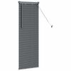 vidaXL Store de Fen&ecirc;tre avec des rideaux Gris fonc&eacute; Aluminium