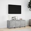 vidaXL Meuble TV avec LED gris béton 97x34x40 cm bois d'ingénierie