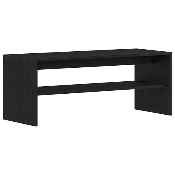 vidaXL Meuble TV ch&ecirc;ne noir 100x40x40 cm bois d'ing&eacute;nierie
