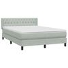 vidaXL Sommier &agrave; lattes de lit et matelas gris clair 160x210cm velours