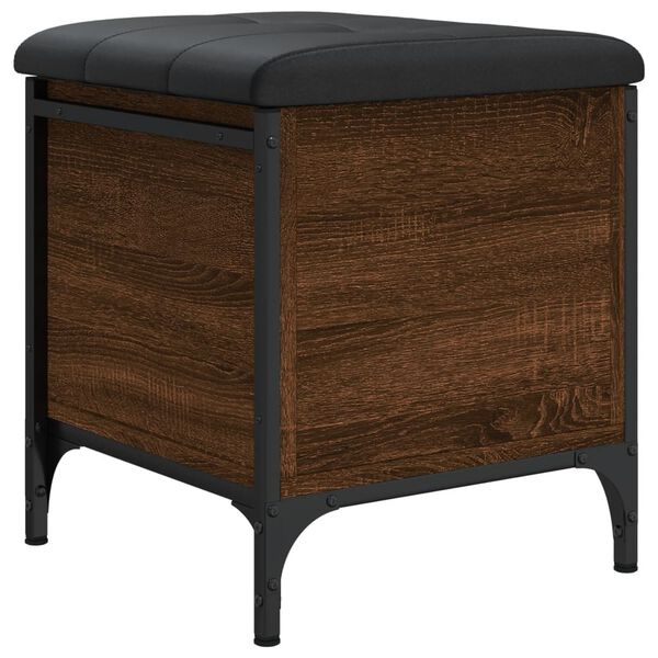 vidaXL Banc de rangement ch&ecirc;ne marron 42x42x45 cm bois d'ing&eacute;nierie