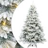 vidaXL Sapin de No&euml;l artificiel avec 300 LED Blanc 240 cm PE et PVC