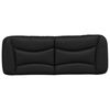 vidaXL Coussin de t&ecirc;te de lit Hvar noir 140 cm similicuir