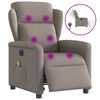 vidaXL Fauteuil de massage inclinable &eacute;lectrique Taupe Tissu