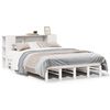 vidaXL Lit biblioth&egrave;que sans matelas blanc 150x200 cm bois massif