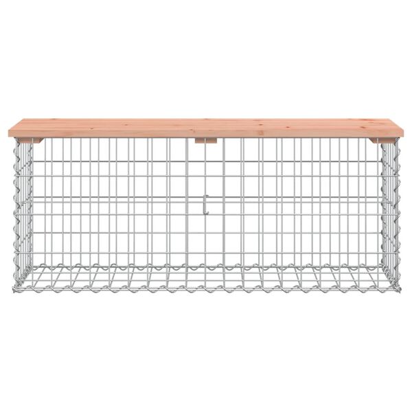vidaXL Banc jardin design gabion 103x31,5x42 cm bois massif de douglas