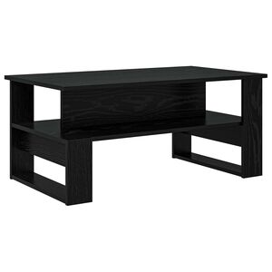 vidaXL Table basse Ch&ecirc;ne noir 90 x 50 x 40 cm Bois d'ing&eacute;nierie