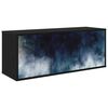 vidaXL Meuble TV mural RAALTE 102 x 33 x 40 cm Ch&ecirc;ne noir